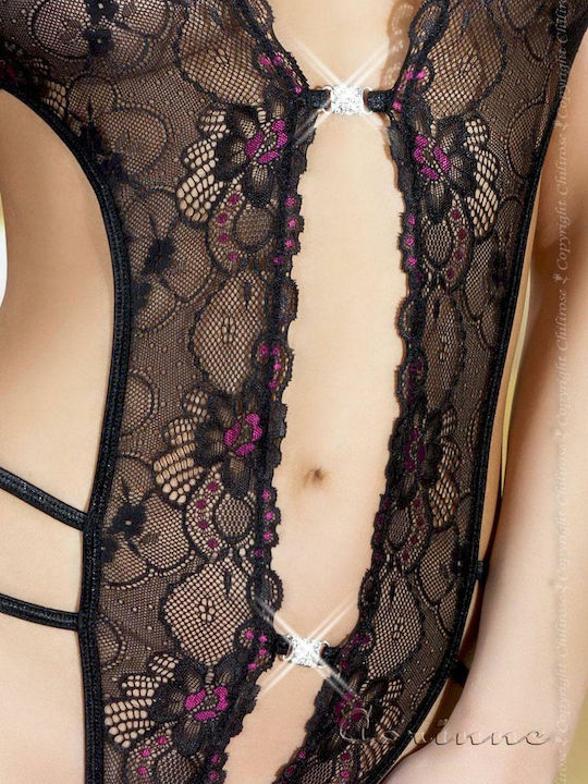 Chilirose Sexy Κορμάκι με Δαντέλα Black Chilirose Sexy Κορμάκι με Δαντέλα Black