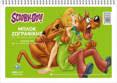 Salko Paper Bloc de Desen Scooby Doo A4 21x29.7cm 40 Foi (desene și modele diverse)