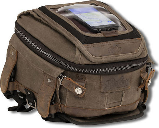 Burly Brand Voyager Tank Schwanztasche Motorrad-Softtasche 10Es in Braun Farbe