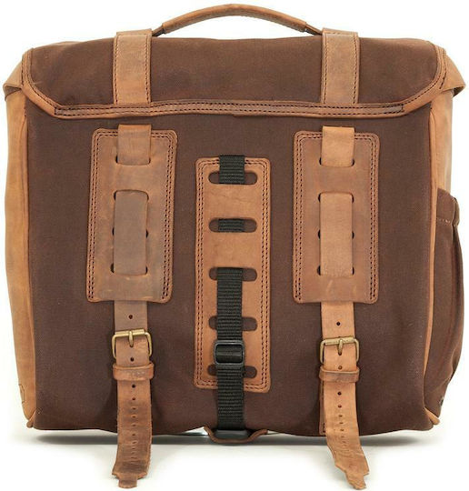 Longride Racer Saddlebag Single Side Πλαϊνή Βαλίτσα Μοτοσυκλέτας 15lt σε Καφέ Χρώμα