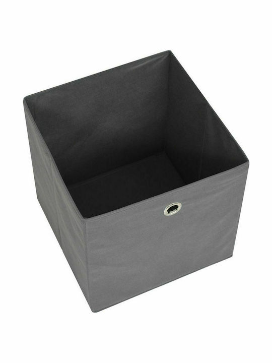 vidaXL Текстил Кутия за съхранение Сив 32x32x32см 10бр