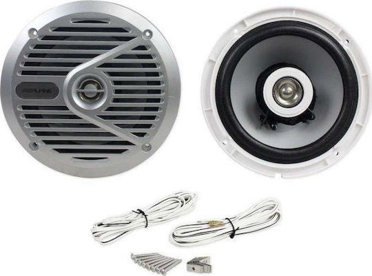 Alpine Σετ Ηχεία Σκάφους Αδιάβροχα 6.5" με 30W RMS Ασημί