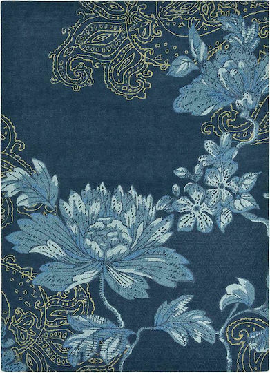 Wedgwood BC291520 Χειροποίητο Χαλί Ορθογώνιο Μάλλινο Blue Fabled Floral Navy 200x280cm