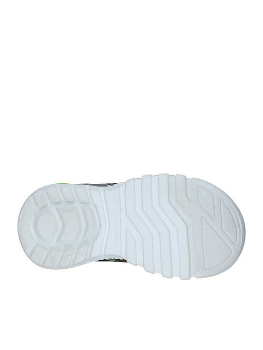 Flex-Glow Kids Sports Shoes Running with Hoop & Loop Closure Multicolour
