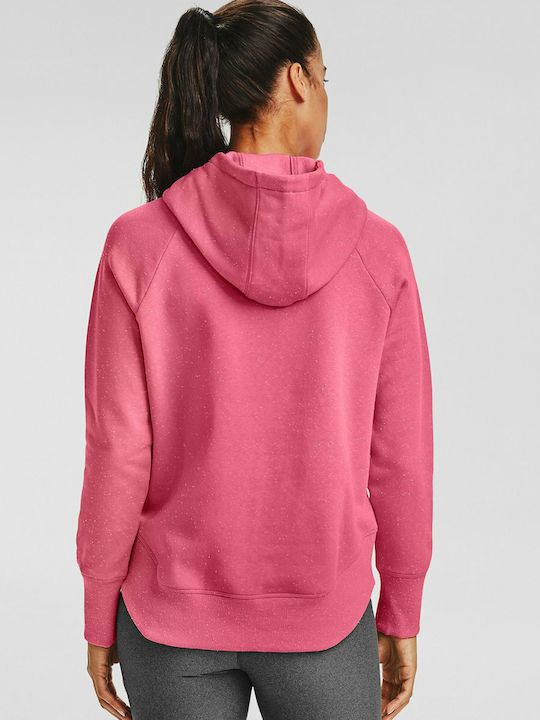 Under Armour Rival Metallic Women's Hooded Fleece Sweatshirt Pink