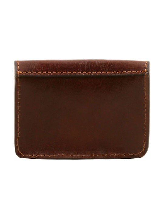 Tuscany Leather Men's Leather Card Wallet Brown