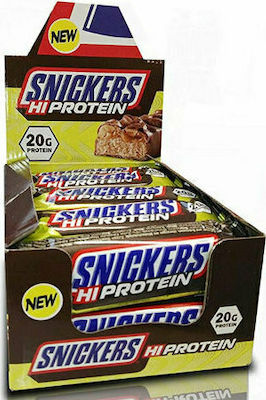 Snickers HiProtein Batoane cu 20gr Proteină & Aromă Ciocolată cu arahide și caramel 12x55gr