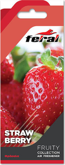 Feral Αρωματική Καρτέλα Κρεμαστή Αυτοκινήτου Fruity Collection Strawberry