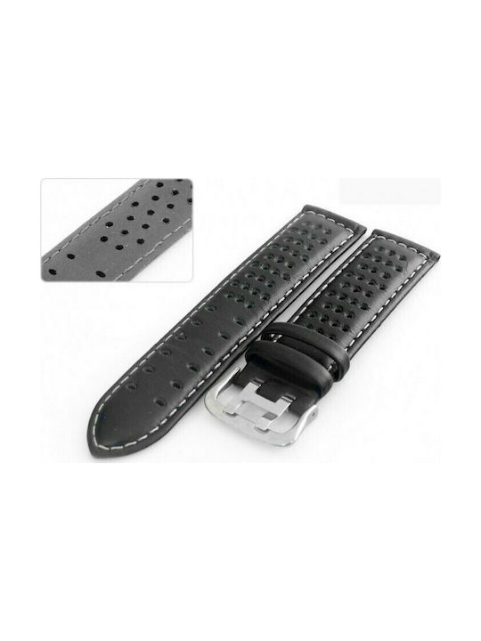 Diloy Straps Leather Strap Black 24mm