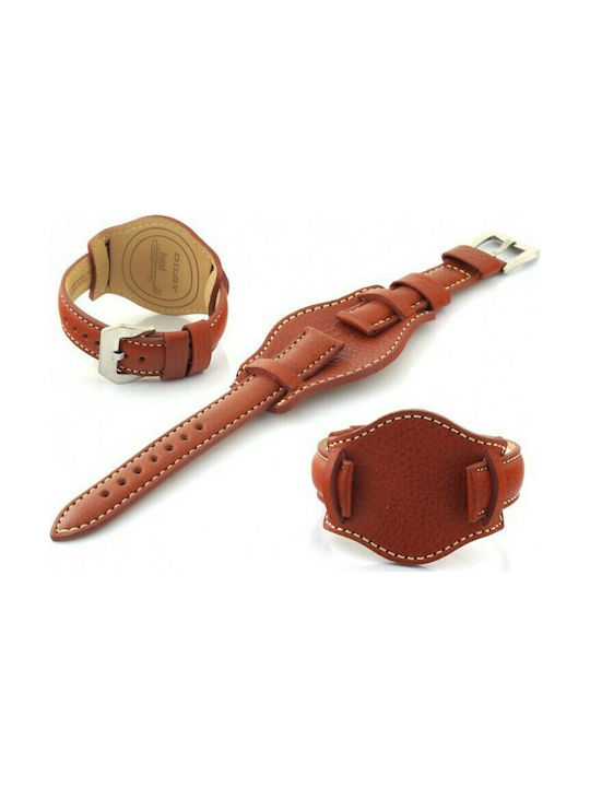 Diloy Straps Leather Strap Tabac Brown 24mm