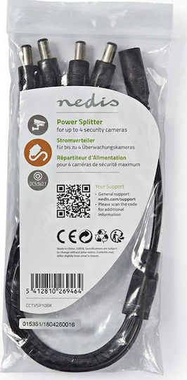 Nedis Βύσμα Σύνδεσης Συστημάτων CCTV Power Splitter CCTVSP10BK