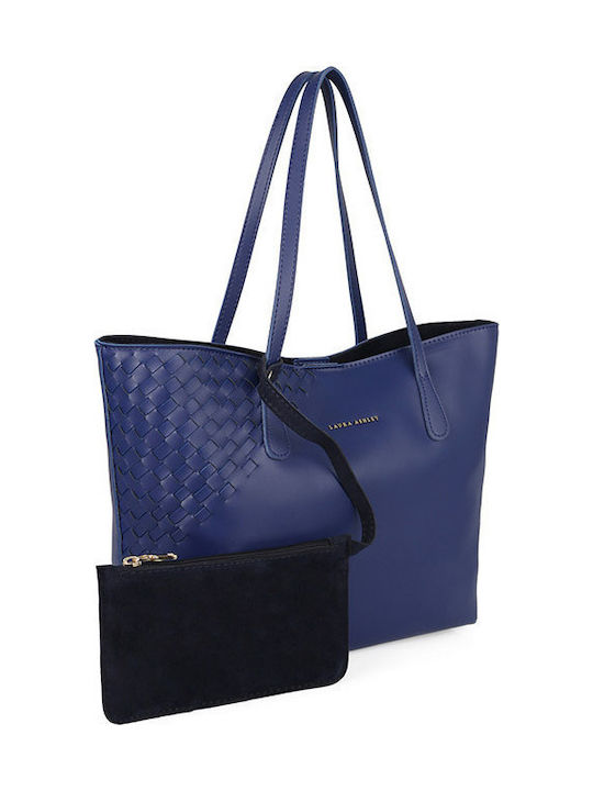 Albion Γυναικεία Τσάντα Shopper 'Ωμου Navy Μπλε