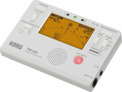 Korg Cromatic Tuner / Metronom TM-60 TM-60-WH în Culoare Alb