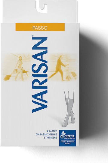 Varisan Passo Socks Calf High Graduated Compression 18 mmHg Gris Chiné
