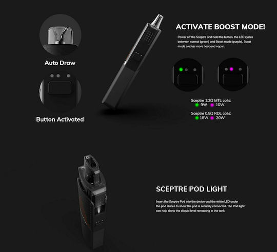 Innokin Sceptre Pod-Bausatz 2ml mit Integrierter Batterie 1400mAh Grey