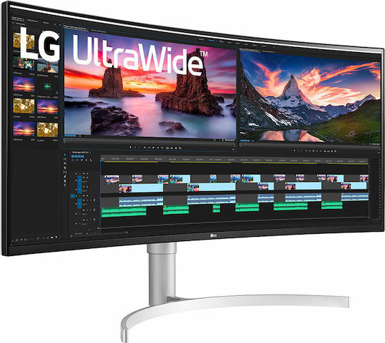 LG 38WN95C-W Ultrawide IPS HDR Gebogen Monitor 38" QHD 3840x1600 144Hz mit Reaktionszeit 1ms GTG