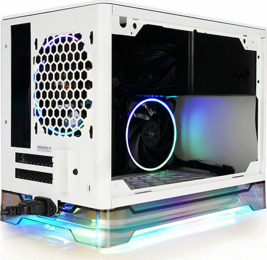 In Win A1 Plus Gaming Mini Tower Carcasă PC cu Deschidere Laterală și Sistem Iluminare RGB Albă