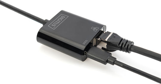 Digitus DN-3027 USB-C Network Adapter for Wired Connection Gigabit Ethernet