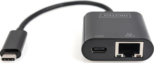 Digitus DN-3027 USB-C Network Adapter with Wired Gigabit Ethernet Connection