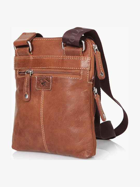 Leather Men's Bag Shoulder / Crossbody Tabac Brown