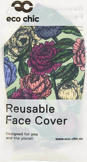 Eco Chic Face Cover Green Peonies 1τμχ