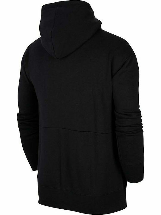 Jumpman Air Men's Sweatshirt Jacket with Hood and Pockets Black