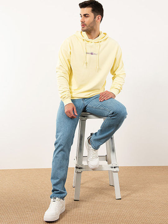 Jack & Jones Men's Sweatshirt with Hood Yellow