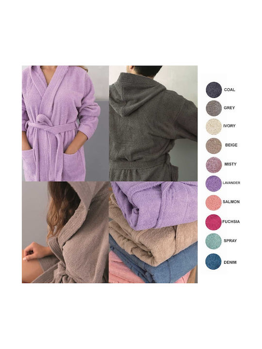 Palamaiki Classic Bathrobe with Hood Grey 400gr/m² 9-110310-009