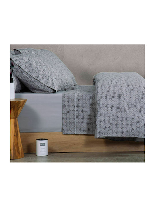 Nef-Nef Homeware Duvet Cover Set Cotton Queen with 2 Pillowcases 230x240 Carter Light Blue