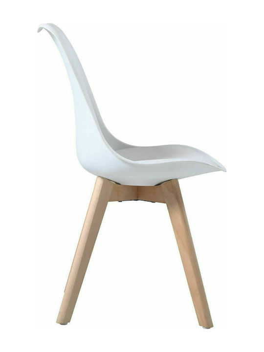 Martin Kitchen Polypropylene Chair White 49x56x82cm 4pcs