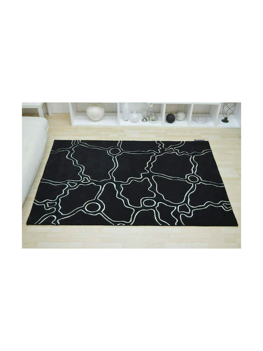 Guy Laroche Palmeira Living Room Rug Rectangular Black 160x230cm