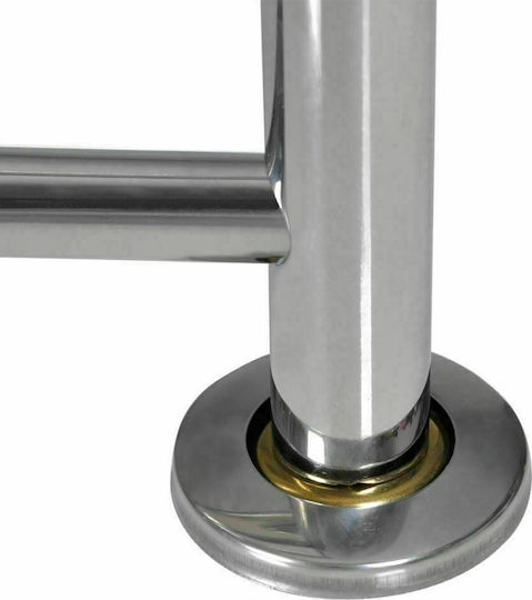 vidaXL Ράγα Μπάνιου Διπλή Επιτοίχια με Βίδες Inox Ασημί