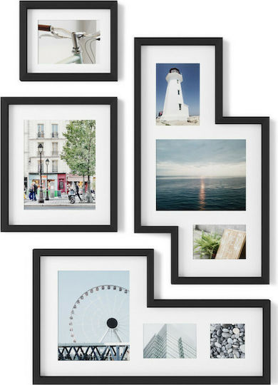 Umbra Mingle Gallery Κορνίζα Τοίχου Πλαστική με Μαύρο Πλαίσιο 4τμχ