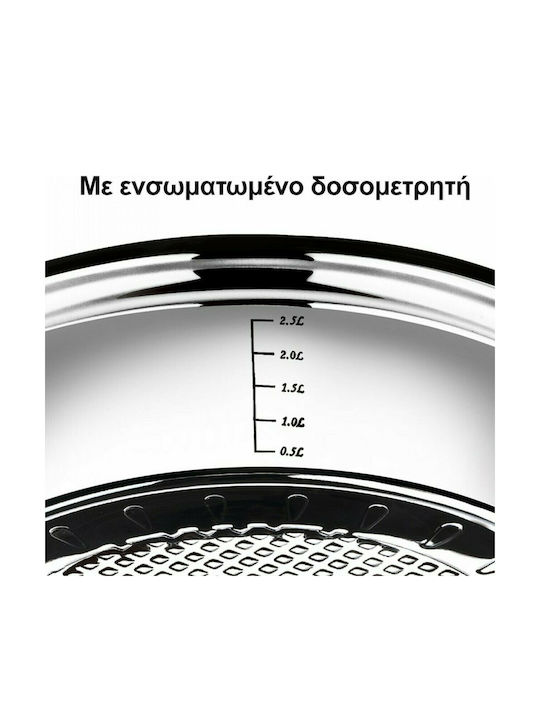 HomeVero Cookware Set of Stainless Steel with No Coating Silver 12pcs