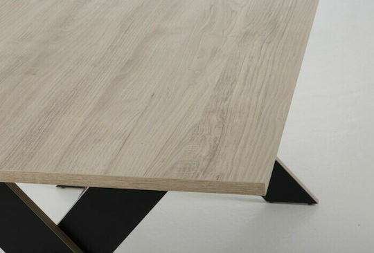 Medoc Τραπέζι Τραπεζαρίας Ξύλινο Natural Chestnut/black 160x90x76εκ.
