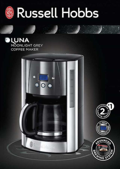 Russell Hobbs Luna Moonlight Programmable Filter Coffee Machine 1000W Silver