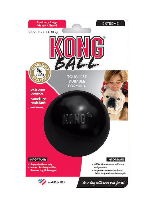 Kong Extreme Образователна Играчка За Куче Medium / Large 8 см Черна 1 бр