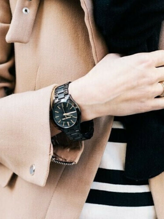 Michael Kors Chain Ρολόι Μπαταρίας με Μεταλλικό Μπρασελέ Michael Kors Chain Ρολόι Μπαταρίας με Μεταλλικό Μπρασελέ