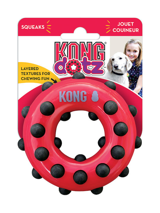 Kong Dotz Circle Spielzeug Hund Klein 9εκ. Rot