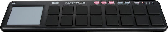 Korg Midi Controller nanoPAD2 σε Μαύρο Χρώμα