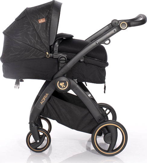 Lorelli Adria Adjustable 2 in 1 Baby Stroller Suitable for Newborn Black Gold 12.20kg