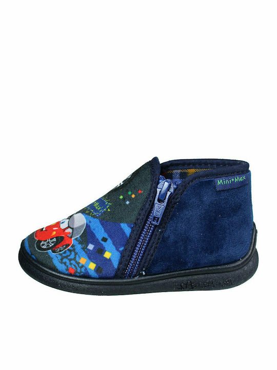 Kinderhausschuhe Stiefel Blau