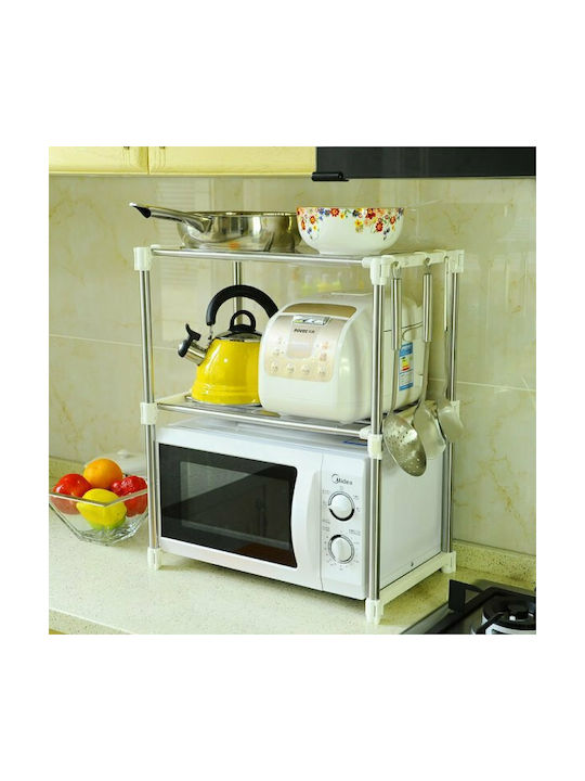 Kitchen Organizer Racks Plastic in Silver Colour 25x60.5x60.5cm