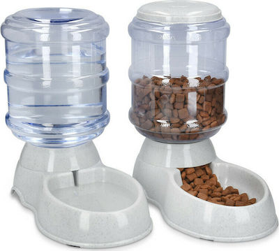 Navaris Automatic Bowl with Container Dog Food & Water White made of Propylene 3800ml