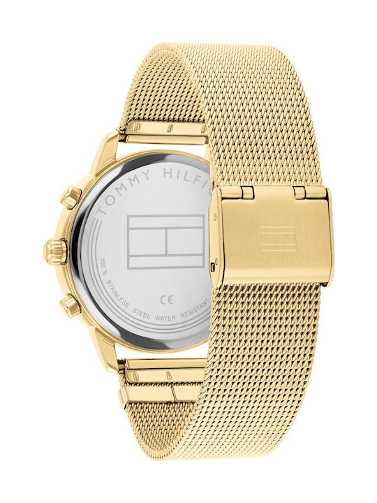 Tommy Hilfiger Blake Crystals Women's Watch Chronograph with Gold Metal Bracelet