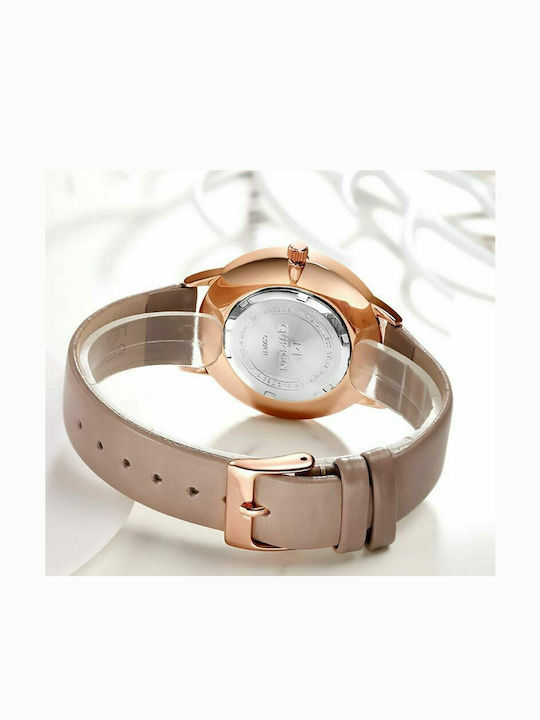 Curren Damen Uhr mit Braun Lederarmband
