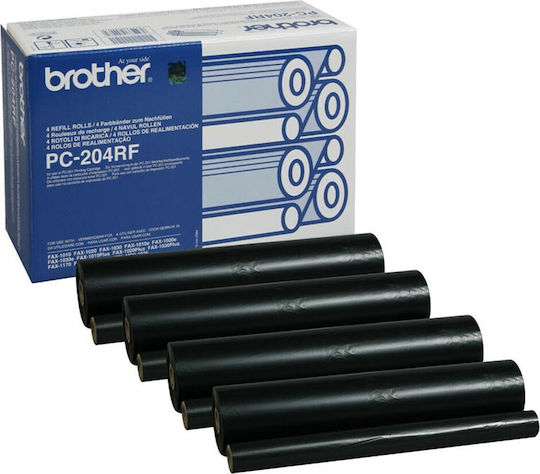 Brother PC-204RFB Compatible Ribbon Ink Cartridge for Bruder Schwarz 450 4Stück (PC-204RF)