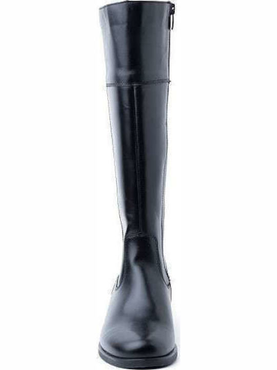 Leder Damenstiefel Schwarz