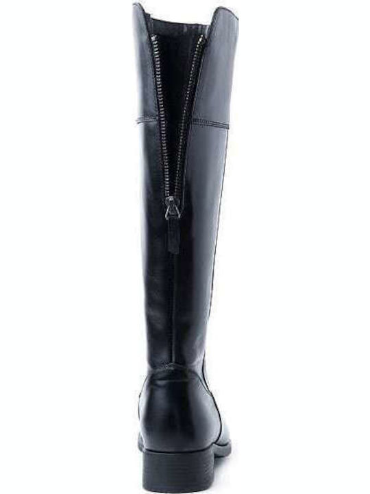 Leder Damenstiefel Schwarz