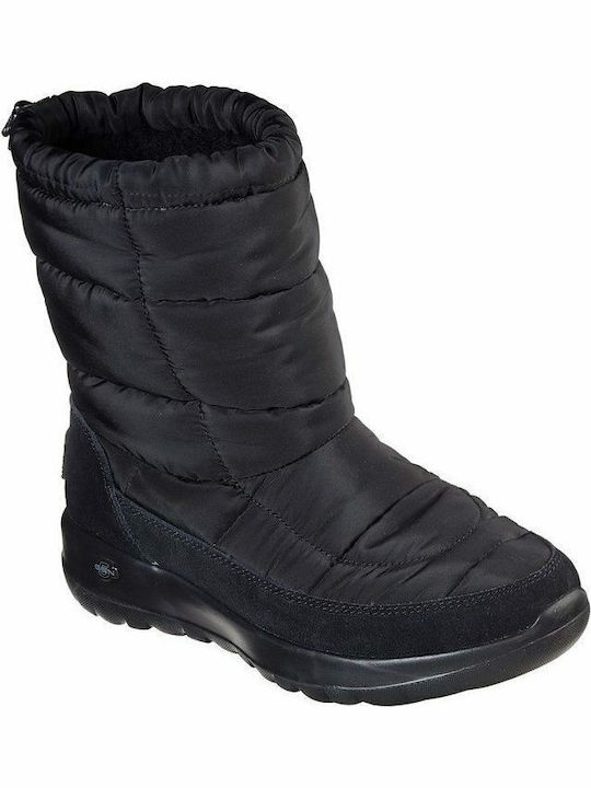 Skechers Go Joy Stay Cozy Suede Women's Boots with Fur Black